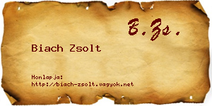 Biach Zsolt névjegykártya